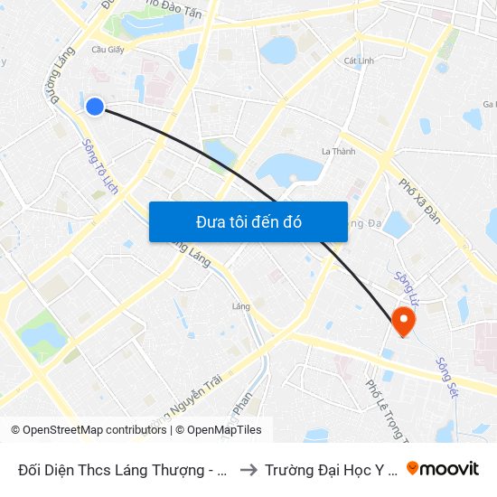 Đối Diện Thcs Láng Thượng - Chùa Láng to Trường Đại Học Y Hà Nội map