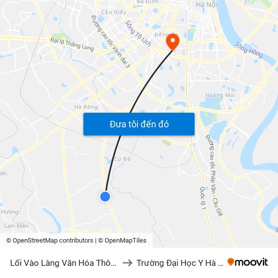 Lối Vào Làng Văn Hóa Thôn Hạ to Trường Đại Học Y Hà Nội map