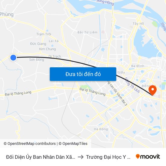 Đối Diện Ủy Ban Nhân Dân Xã Yên Sở to Trường Đại Học Y Hà Nội map