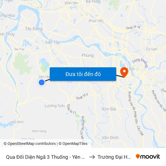 Qua Đối Diện Ngã 3 Thuống - Yên Bình - Thạch Thất 30m to Trường Đại Học Y Hà Nội map