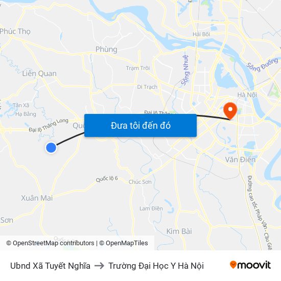 Ubnd Xã Tuyết Nghĩa to Trường Đại Học Y Hà Nội map