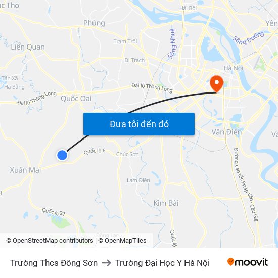 Trường Thcs Đông Sơn to Trường Đại Học Y Hà Nội map