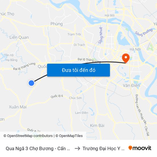 Qua  Ngã 3 Chợ Bương - Cấn Hữu 30m to Trường Đại Học Y Hà Nội map