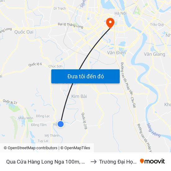 Qua Cửa Hàng Long Nga 100m, Viên An - Tỉnh Lộ 429 to Trường Đại Học Y Hà Nội map