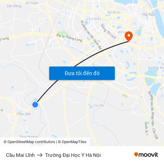 Cầu Mai Lĩnh to Trường Đại Học Y Hà Nội map