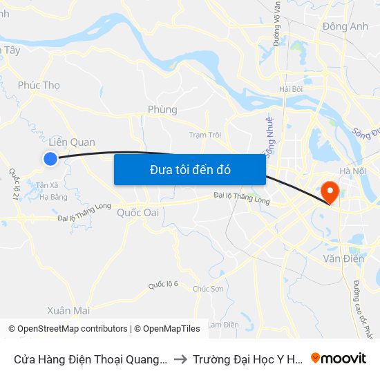 Cửa Hàng Điện Thoại Quang Chính to Trường Đại Học Y Hà Nội map