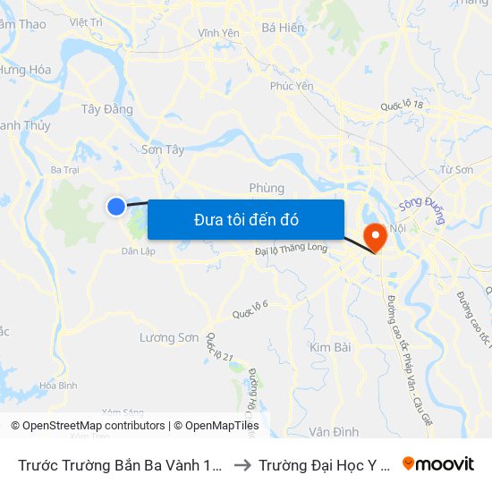 Trước Trường Bắn Ba Vành 15m, Đt87 to Trường Đại Học Y Hà Nội map