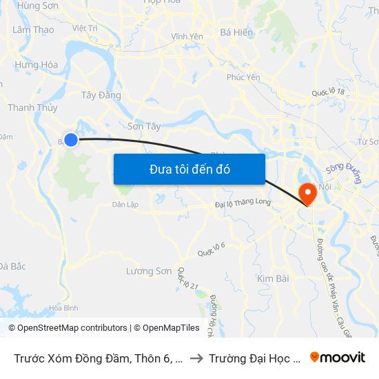 Trước Xóm Đồng Đầm, Thôn 6, Ba Trại, Ba Vì to Trường Đại Học Y Hà Nội map