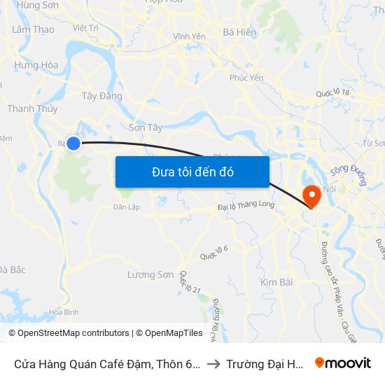 Đối Diện Cửa Hàng Sửa Chữa Ô Tô Xe Máy Hồng Sơn, Thôn 6, Tam Uy, Ba Trại, Ba Vì to Trường Đại Học Y Hà Nội map
