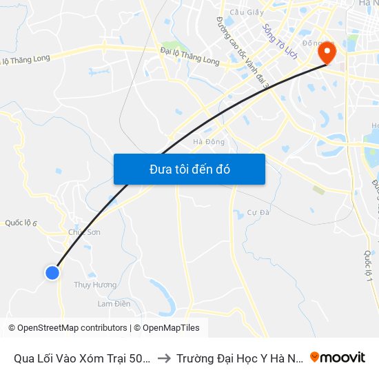 Qua Lối Vào Xóm Trại 50m to Trường Đại Học Y Hà Nội map