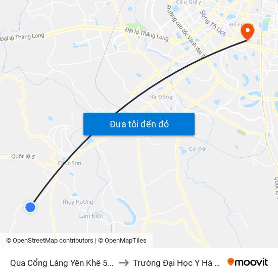 Qua Cổng Làng Yên Khê 50m to Trường Đại Học Y Hà Nội map