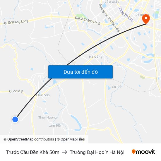 Trước Cầu Dền Khê 50m to Trường Đại Học Y Hà Nội map