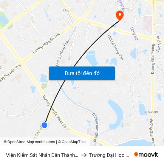 Viện Kiểm Sát Nhân Dân Thành Phố Hà Nội to Trường Đại Học Y Hà Nội map