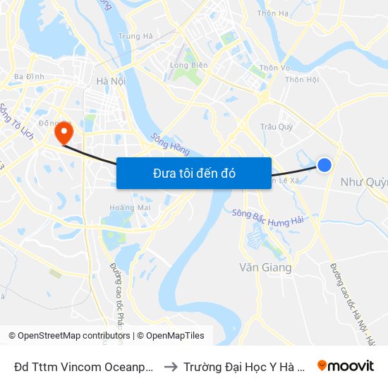 Đd Tttm Vincom Oceanpark to Trường Đại Học Y Hà Nội map