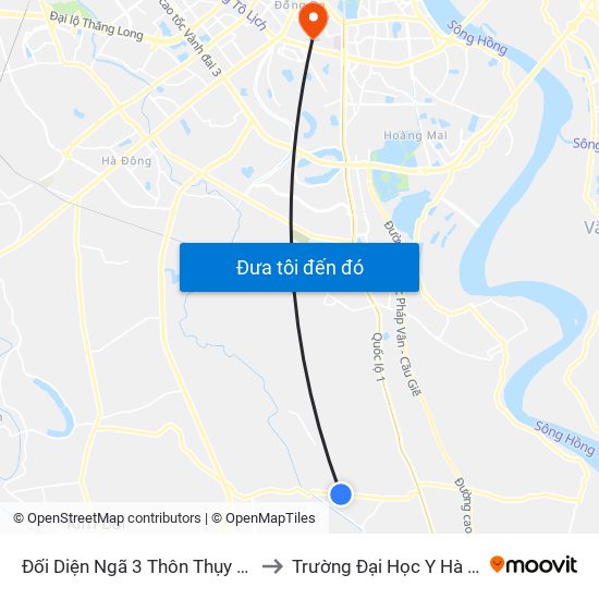 Đối Diện Ngã 3 Thôn Thụy Ứng to Trường Đại Học Y Hà Nội map