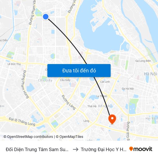 Đối Diện Trung Tâm Sam Sung R&D to Trường Đại Học Y Hà Nội map