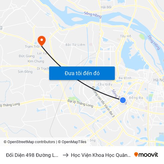 Đối Diện 498 Đường Láng to Học Viện Khoa Học Quân Sự map