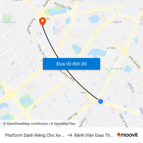 Platform Dành Riêng Cho Xe Buýt Trước Nhà 604 Trường Chinh to Bệnh Viện Giao Thông Vận Tải Trung Ương map