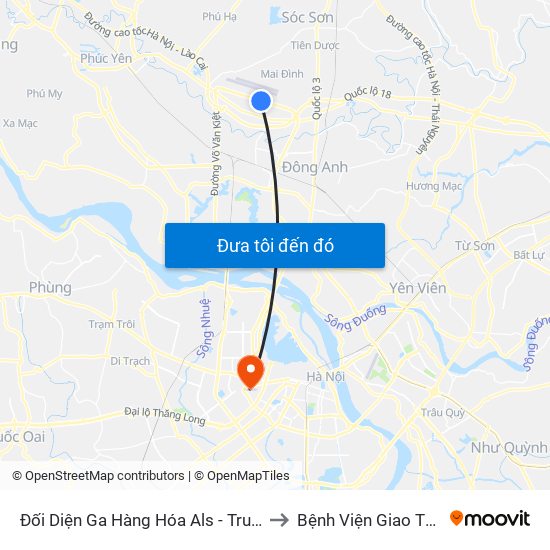 Đối Diện Ga Hàng Hóa Als - Trung Tâm Dịch Vụ Kỹ Thuật Cung Ứng Điện to Bệnh Viện Giao Thông Vận Tải Trung Ương map