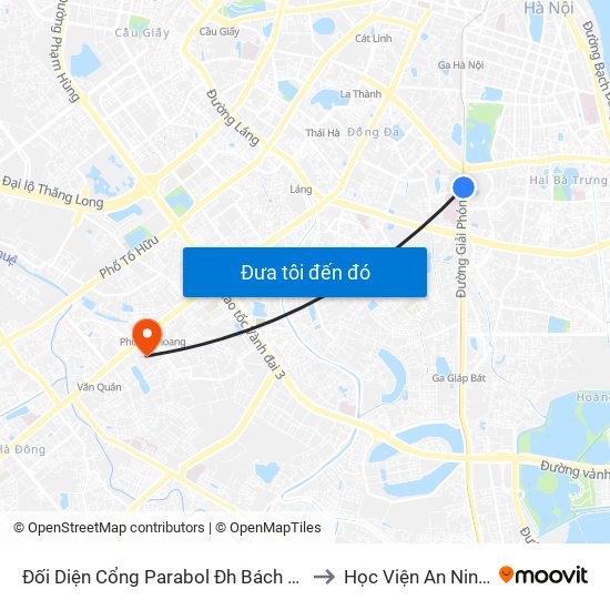 Đối Diện Cổng Parabol Đh Bách Khoa - 64 Giải Phóng to Học Viện An Ninh Nhân Dân map