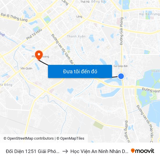 Đối Diện 1251 Giải Phóng to Học Viện An Ninh Nhân Dân map