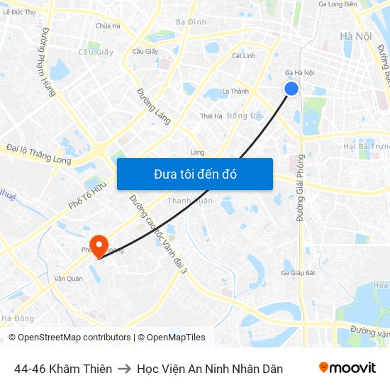 78-80a Khâm Thiên (Đối Diện 71) to Học Viện An Ninh Nhân Dân map