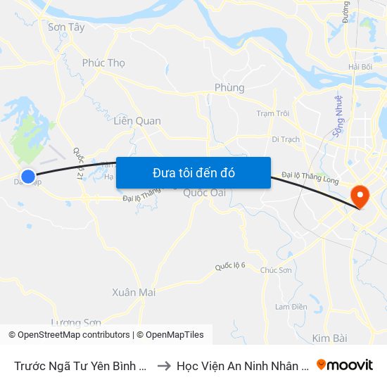 Trước Ngã Tư Yên Bình 50m to Học Viện An Ninh Nhân Dân map