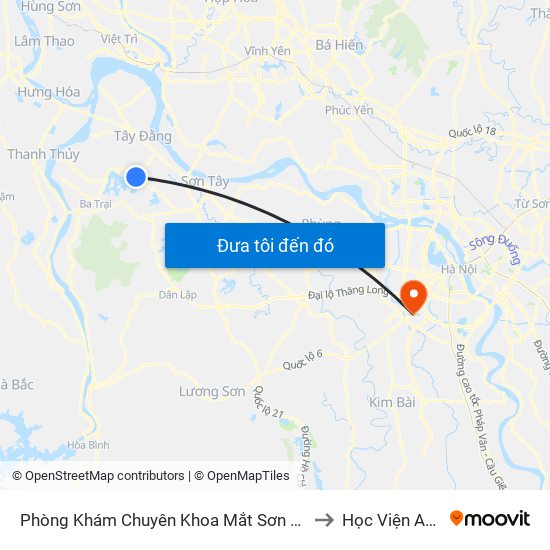 Phòng Khám Chuyên Khoa Mắt Sơn Tây Thôn Liên Minh Xã Thụy An, Đường 413 to Học Viện An Ninh Nhân Dân map