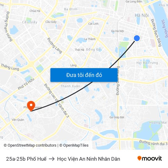 25a-25b Phố Huế to Học Viện An Ninh Nhân Dân map