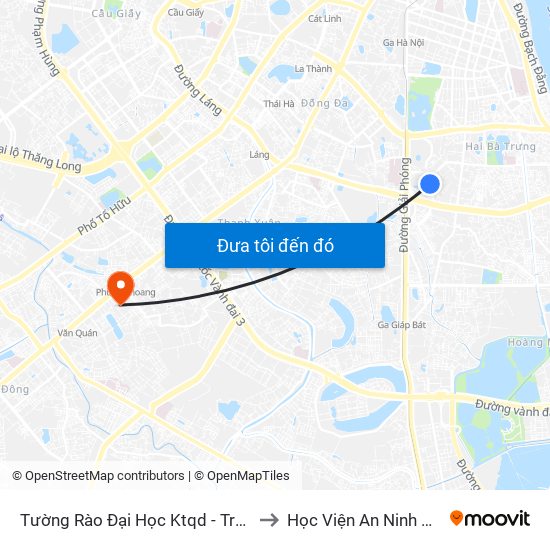 Tường Rào Đại Học Ktqd - Trần Đại Nghĩa to Học Viện An Ninh Nhân Dân map