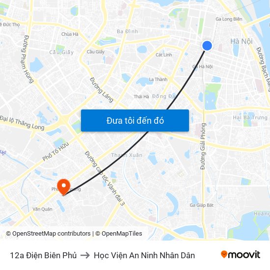 12a Điện Biên Phủ to Học Viện An Ninh Nhân Dân map