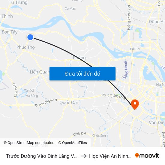 Trước Đường Vào Đình Làng Võng Ngoại 30m to Học Viện An Ninh Nhân Dân map