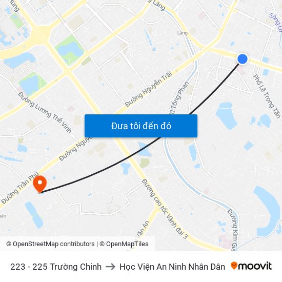 223 - 225 Trường Chinh to Học Viện An Ninh Nhân Dân map