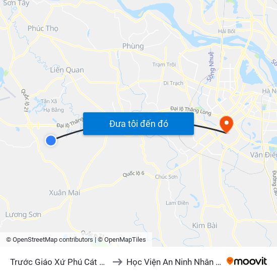 Trước Giáo Xứ Phú Cát 50m to Học Viện An Ninh Nhân Dân map