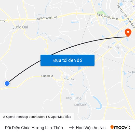 Đối Diện Chùa Hương Lan, Thôn Đông Cựu, Đông Sơn to Học Viện An Ninh Nhân Dân map