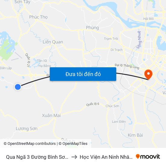 Qua Ngã 3 Đường Bình Sơn 30m to Học Viện An Ninh Nhân Dân map