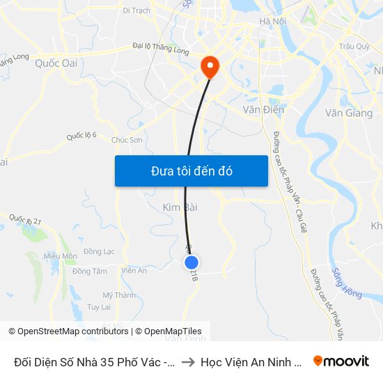 Đối Diện Số Nhà 35 Phố Vác - Tỉnh Lộ 429 to Học Viện An Ninh Nhân Dân map