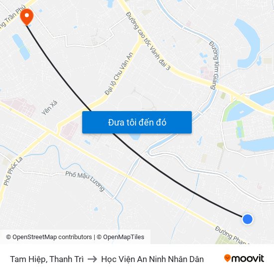 Tam Hiệp, Thanh Trì to Học Viện An Ninh Nhân Dân map