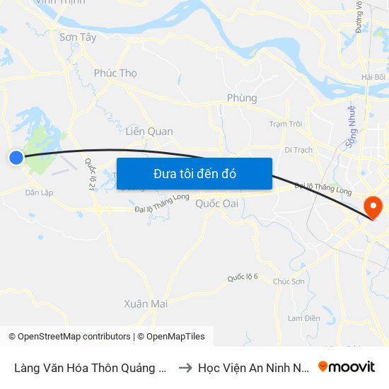 Làng Văn Hóa Thôn Quảng Phúc, Đt87 to Học Viện An Ninh Nhân Dân map