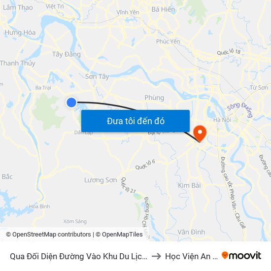 Qua Đối Diện Đường Vào Khu Du Lịch Khoang Sanh, Suối Tiên 50m, Đt87 to Học Viện An Ninh Nhân Dân map