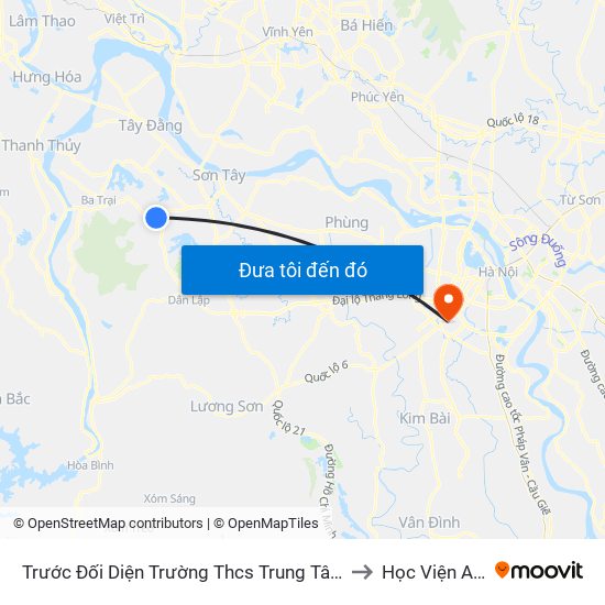 Trước Đối Diện Trường Thcs Trung Tâm Nghiên Cứu Bò Và Đồng Cỏ Ba Vì 40m, Đt87 to Học Viện An Ninh Nhân Dân map