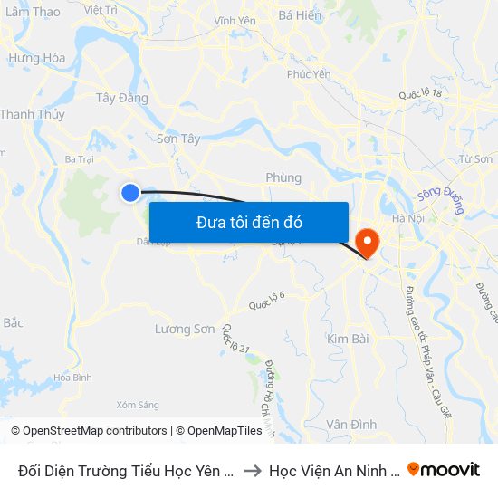 Đối Diện Trường Tiểu Học Yên Bài Khu C, Đt87 to Học Viện An Ninh Nhân Dân map