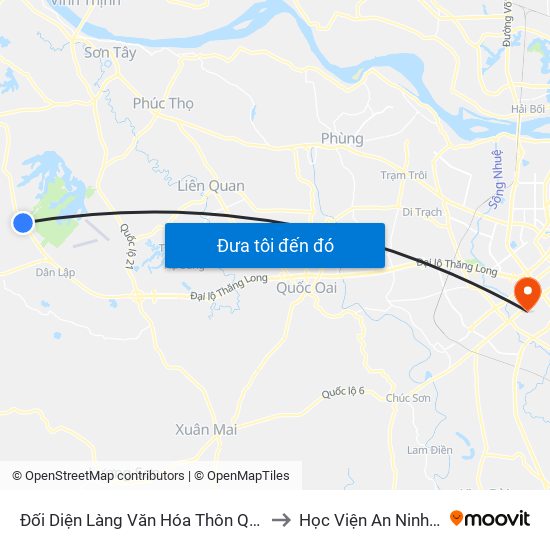 Đối Diện Làng Văn Hóa Thôn Quảng Phúc, Đt87 to Học Viện An Ninh Nhân Dân map