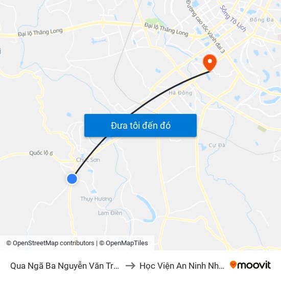 Qua Ngã Ba Nguyễn Văn Trỗi 100m to Học Viện An Ninh Nhân Dân map