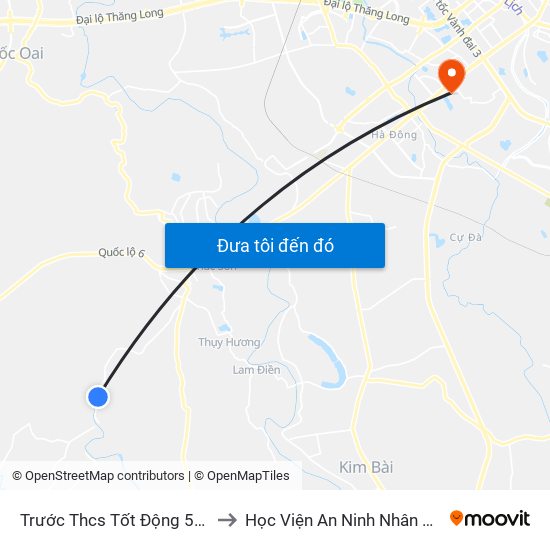 Trước Thcs Tốt Động 50m to Học Viện An Ninh Nhân Dân map