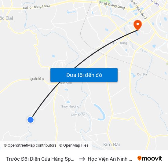 Trước Đối Diện Của Hàng Spa Thanh Tính to Học Viện An Ninh Nhân Dân map