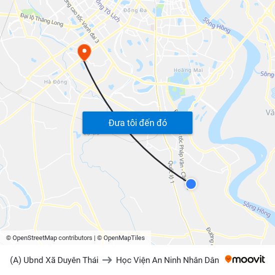 (A) Ubnd Xã Duyên Thái to Học Viện An Ninh Nhân Dân map