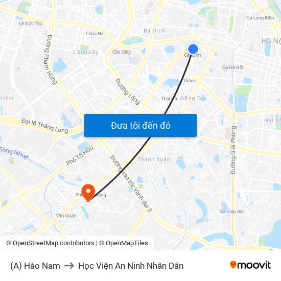 (A) Hào Nam to Học Viện An Ninh Nhân Dân map