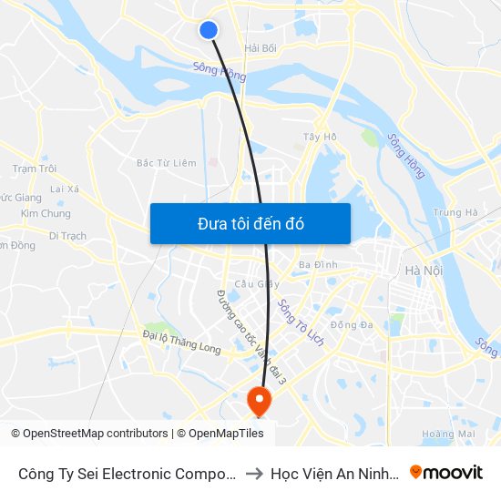 Công Ty Sei Electronic Components Việt Nam to Học Viện An Ninh Nhân Dân map