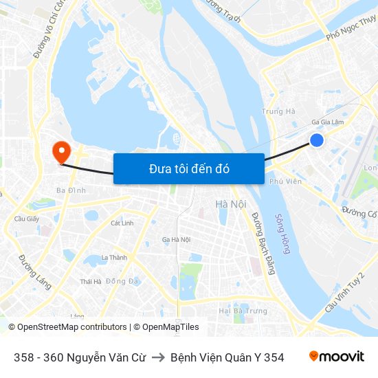 358 - 360 Nguyễn Văn Cừ to Bệnh Viện Quân Y 354 map